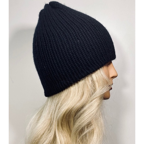 Hand made Black and rainbow reversible beanie - Picture 3 of 4